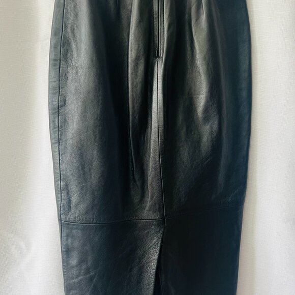 Vintage Michael Hoban North Beach Leather Pencil Skirt - Picture 4 of 4